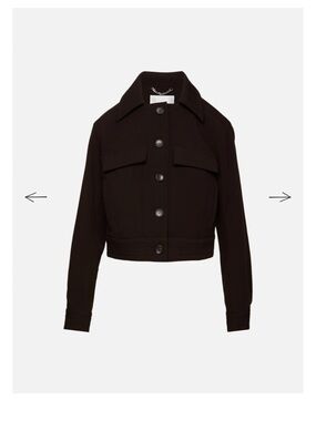 A.L.C Cropped Brown Button-Front Jacket - Women